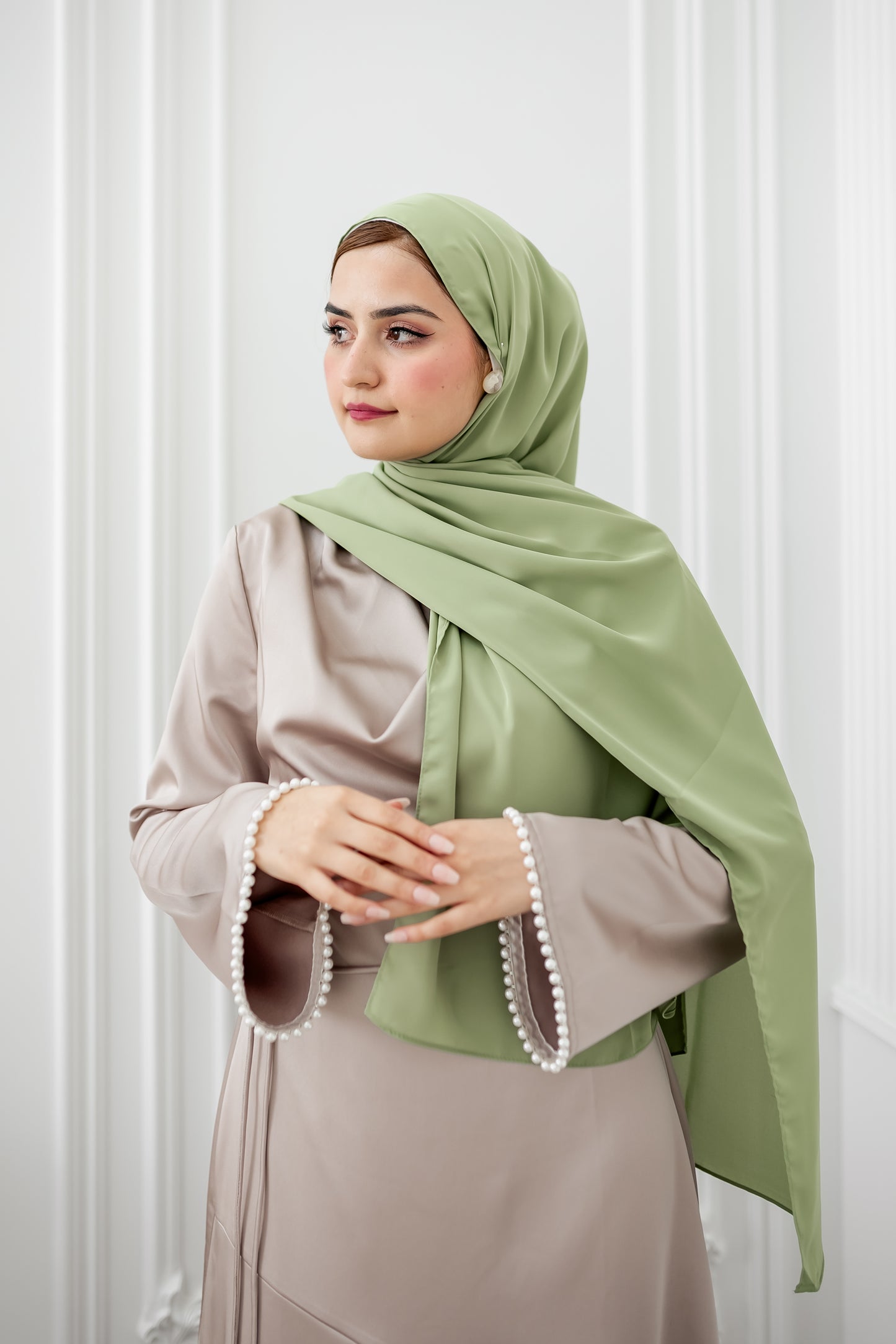 Chiffon Luxe Hijab - Pistachio