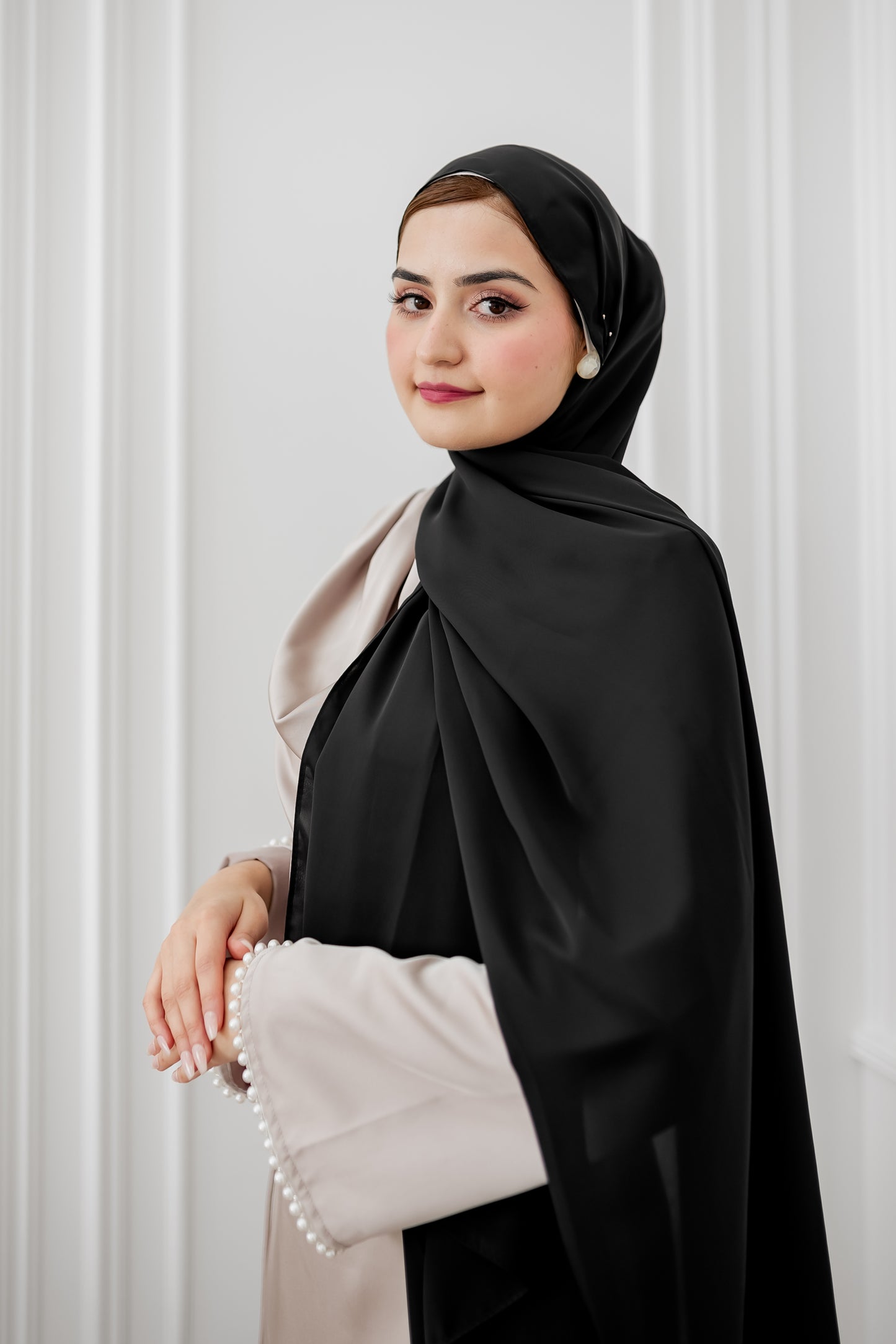 Chiffon Luxe Hijab - Black Swan