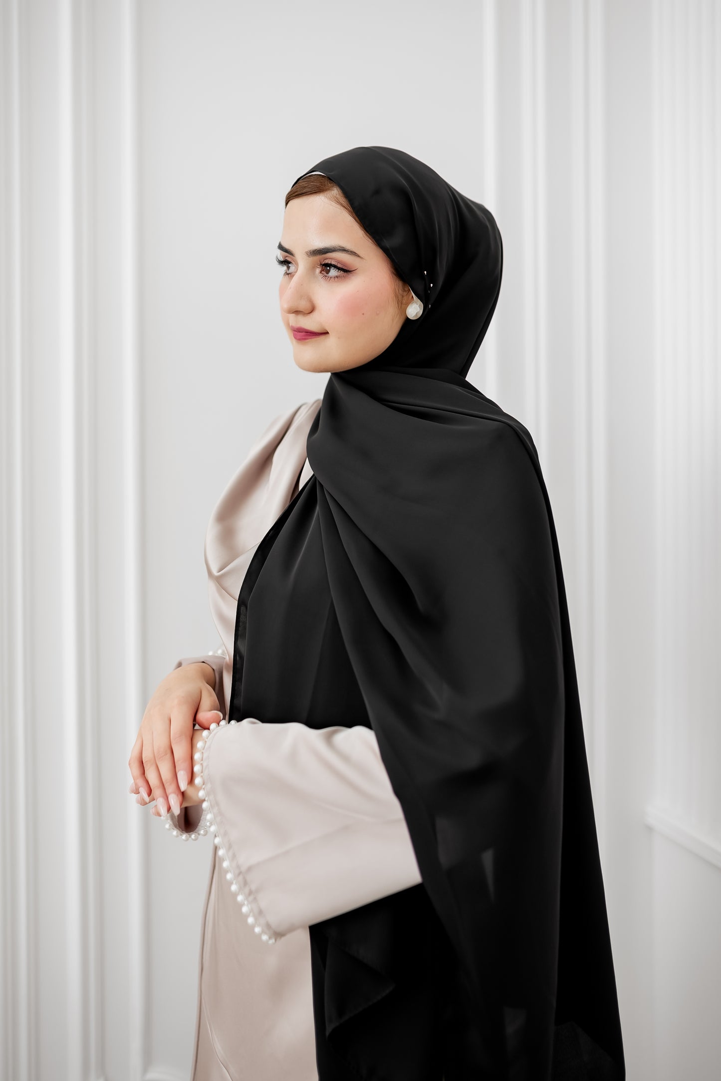 Chiffon Luxe Hijab - Black Swan