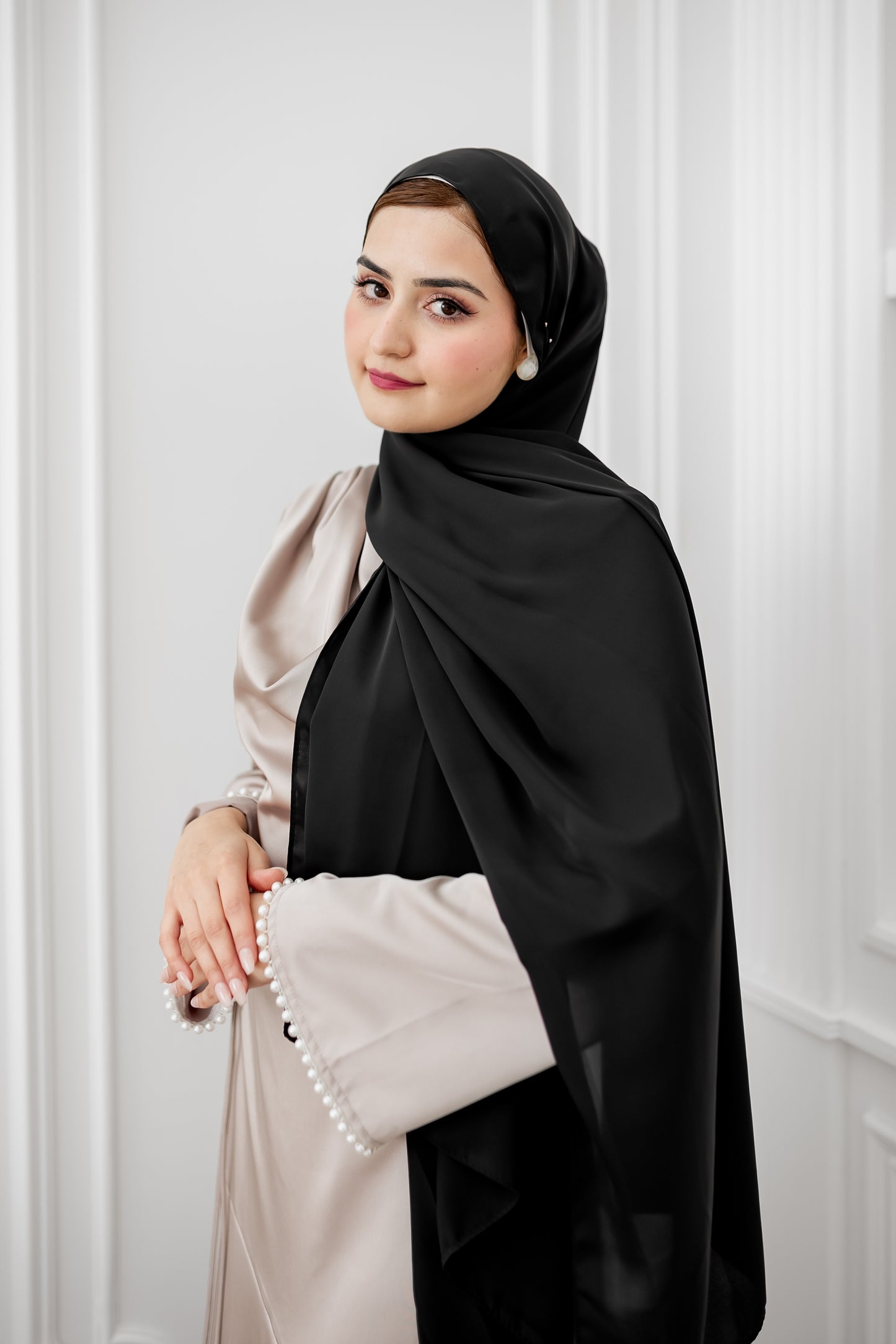 Chiffon Luxe Hijab - Black Swan