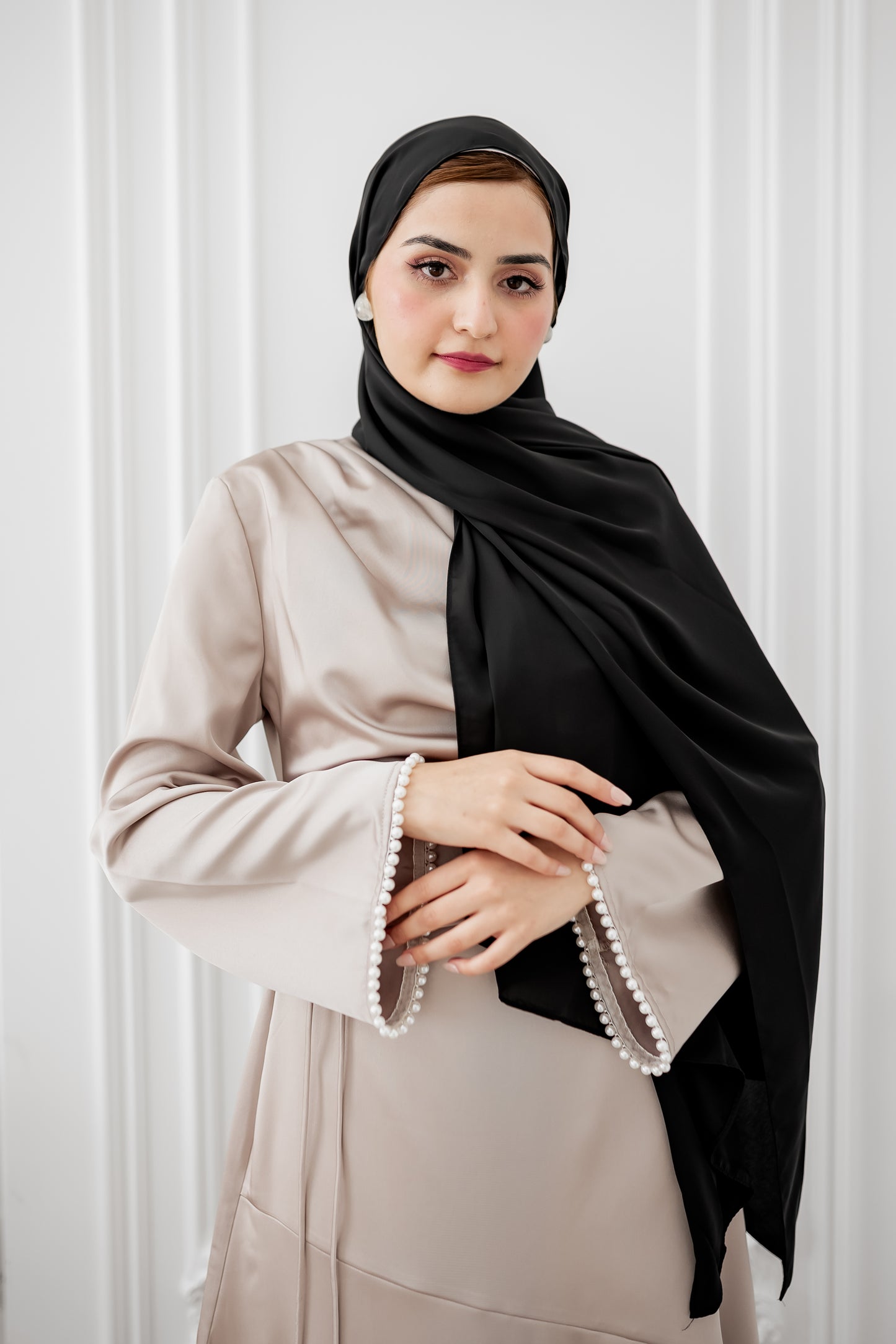 Chiffon Luxe Hijab - Black Swan