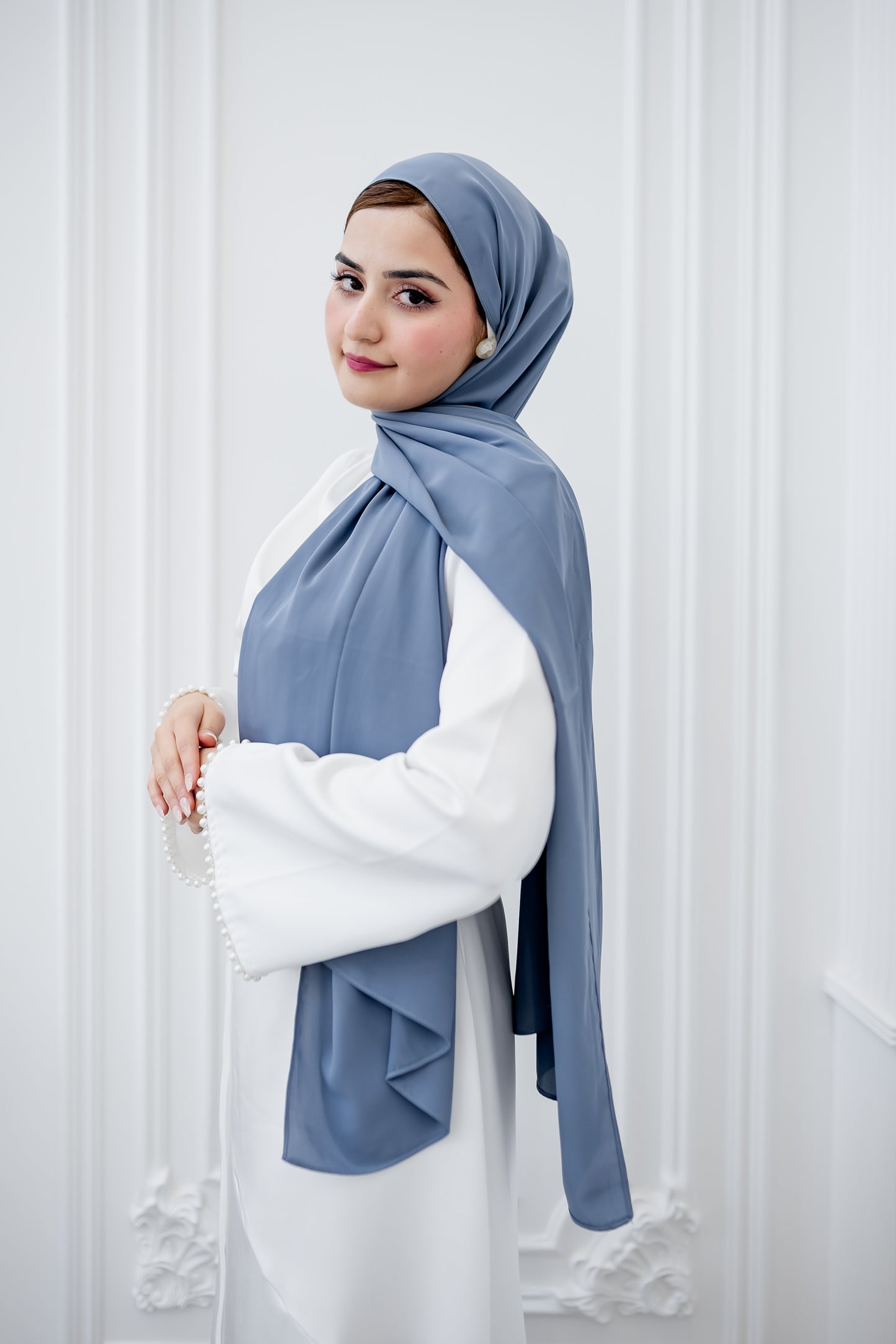 Chiffon Luxe Hijab - Powder Blue