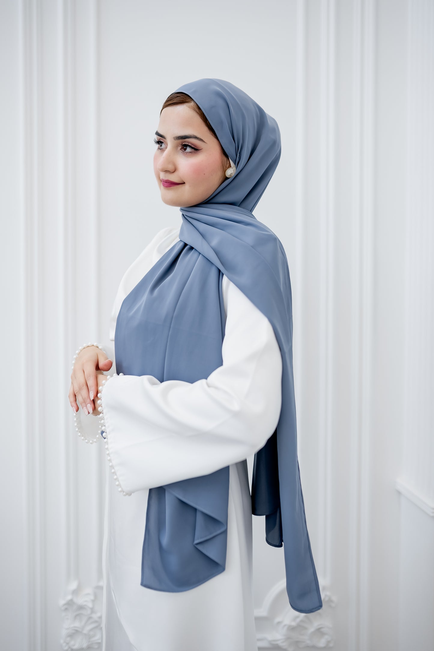 Chiffon Luxe Hijab - Powder Blue