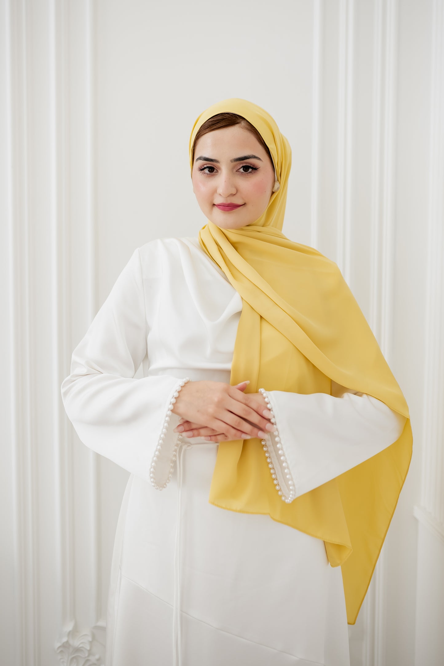 Chiffon Luxe Hijab - Sunshine Yellow