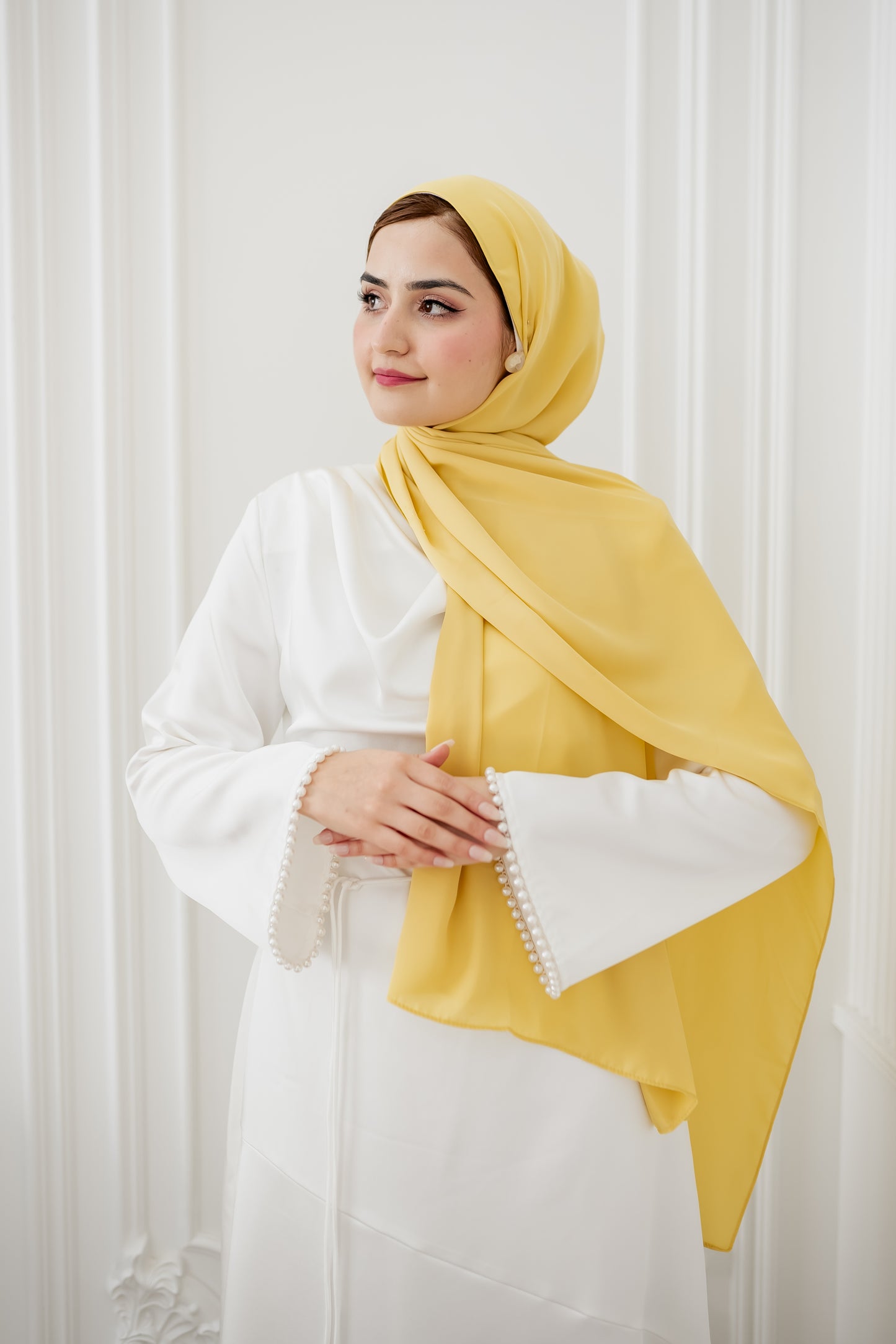 Chiffon Luxe Hijab - Sunshine Yellow