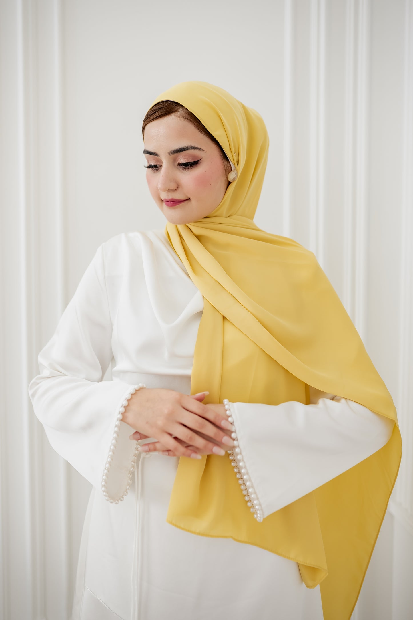 Chiffon Luxe Hijab - Sunshine Yellow