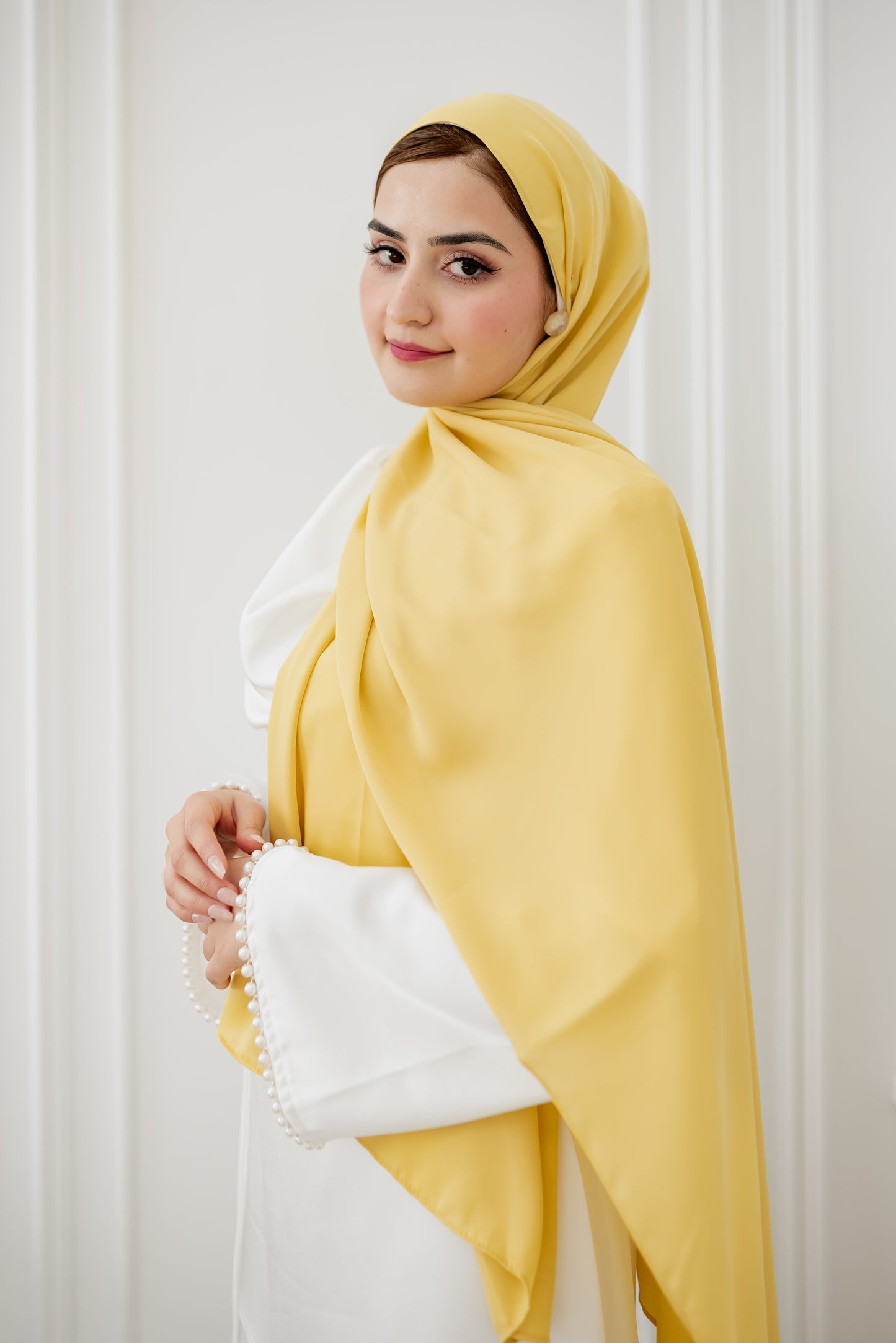 Chiffon Luxe Hijab - Sunshine Yellow