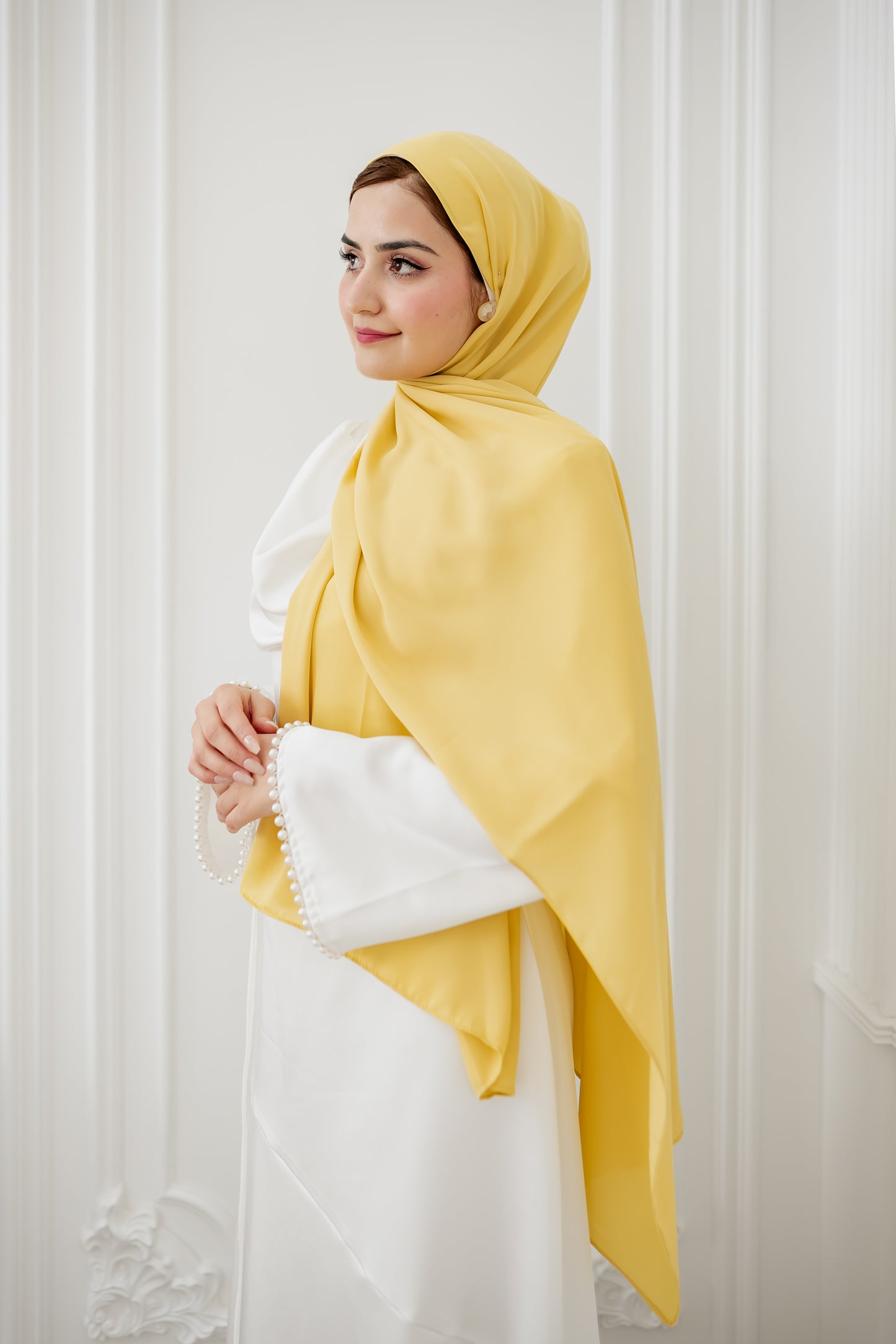 Chiffon Luxe Hijab - Sunshine Yellow